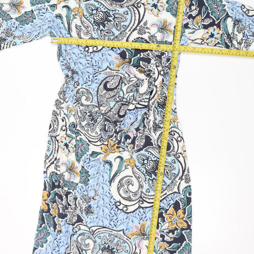 Marks and Spencer Women’s Multicoloured Paisley Bodycon Dress Size 16