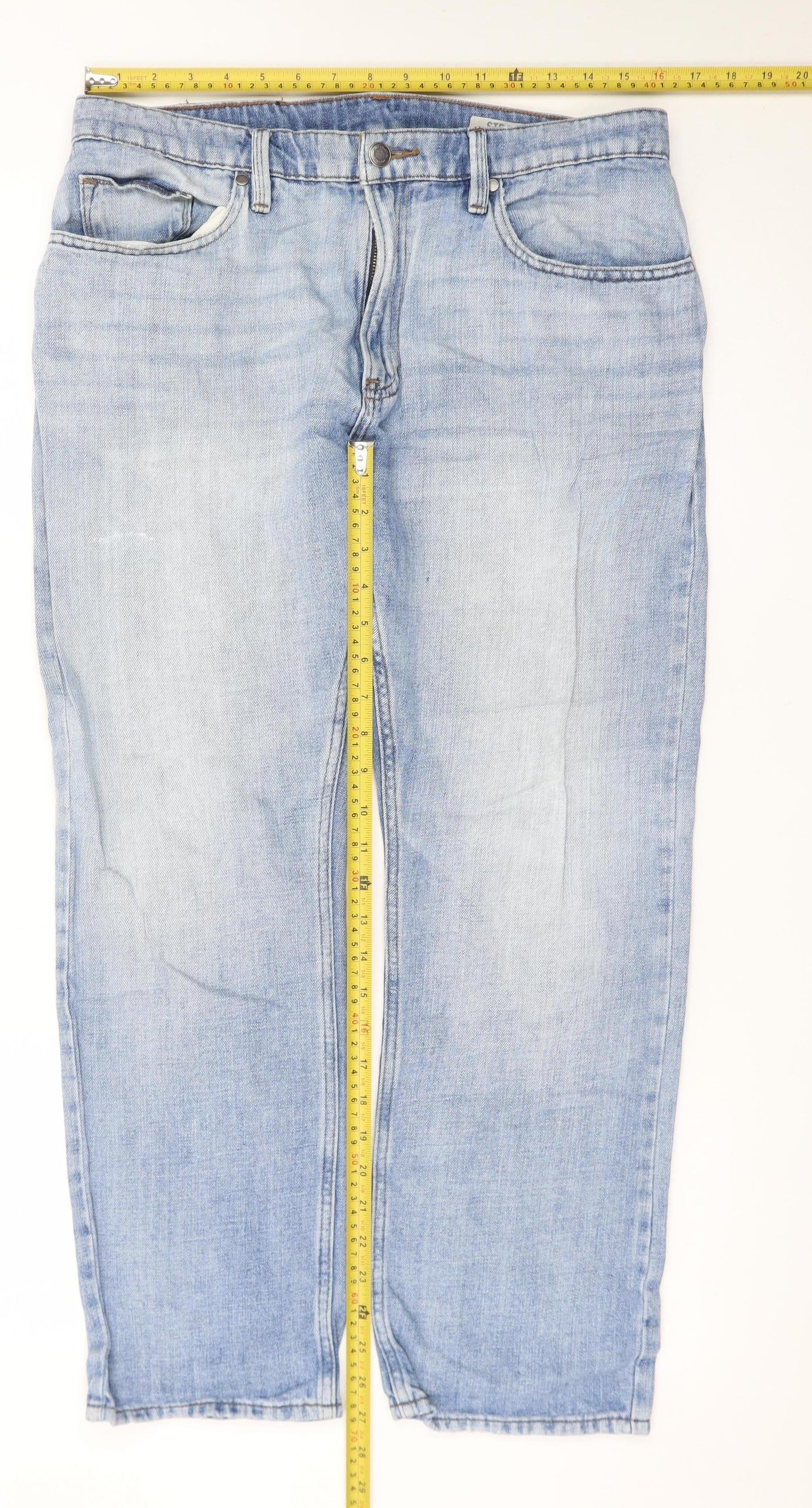 Marks and Spencer Women’s Blue Straight Leg Jeans Size 12 Regular Fit
