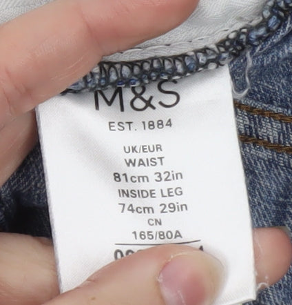 Marks and Spencer Women’s Blue Straight Leg Jeans Size 12 Regular Fit