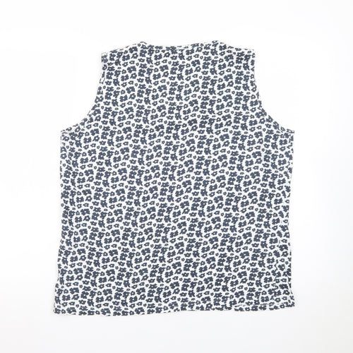 Marinello Womens Blue Animal Print Sleeveless Tank Top 2XL