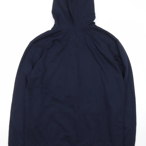 boohooMAN Men’s Blue Full Zip Hoodie XL Regular Fit