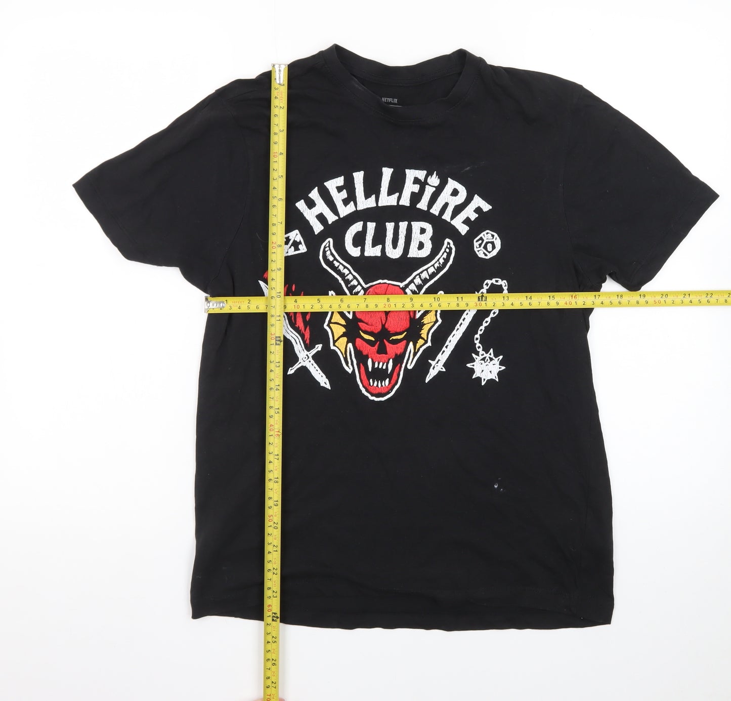 Netflix Stranger Things Hellfire Club Black Women's T-Shirt S