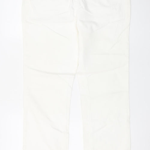 CC Women Ivory Straight Leg Stretch Jeans Size 14