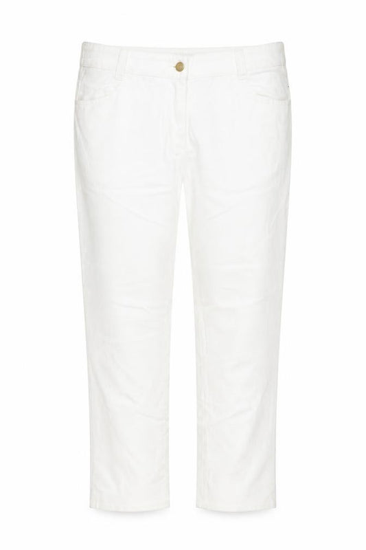CC Women Ivory Straight Leg Stretch Jeans Size 14