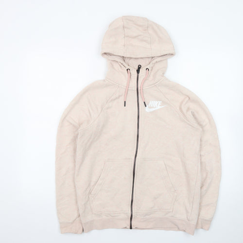 Nike Women's Beige Full Zip Hoodie Size S Relaxed Fit