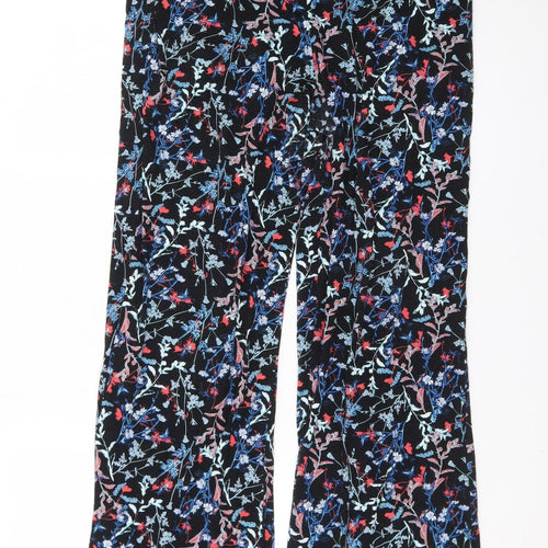 Anna Rose Women's Multicoloured Floral Jersey Trousers Size 12