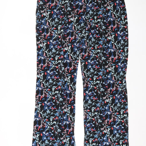 Anna Rose Women's Multicoloured Floral Jersey Trousers Size 12