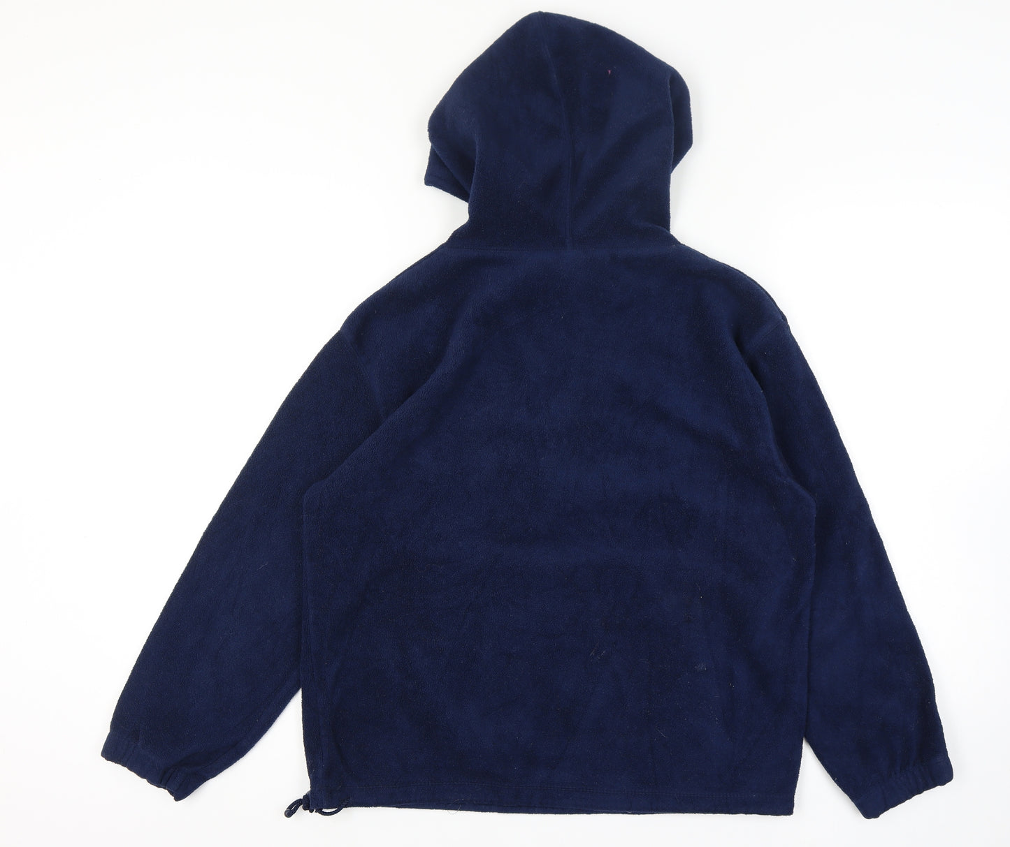 Disney Navy Fleece Pullover Hoodie Women L Mickey Donald Goofy Pluto