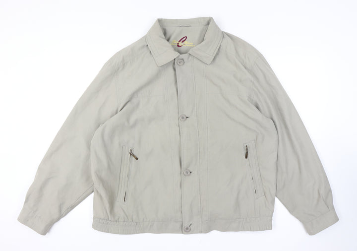 C&A Men’s Beige Basic Jacket Size 58 Polyester Blend