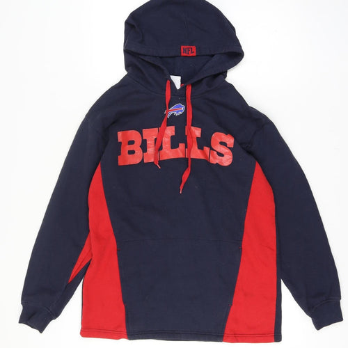 NFL Team Apparel Men's Blue Red BILLS Pullover Hoodie Size XL