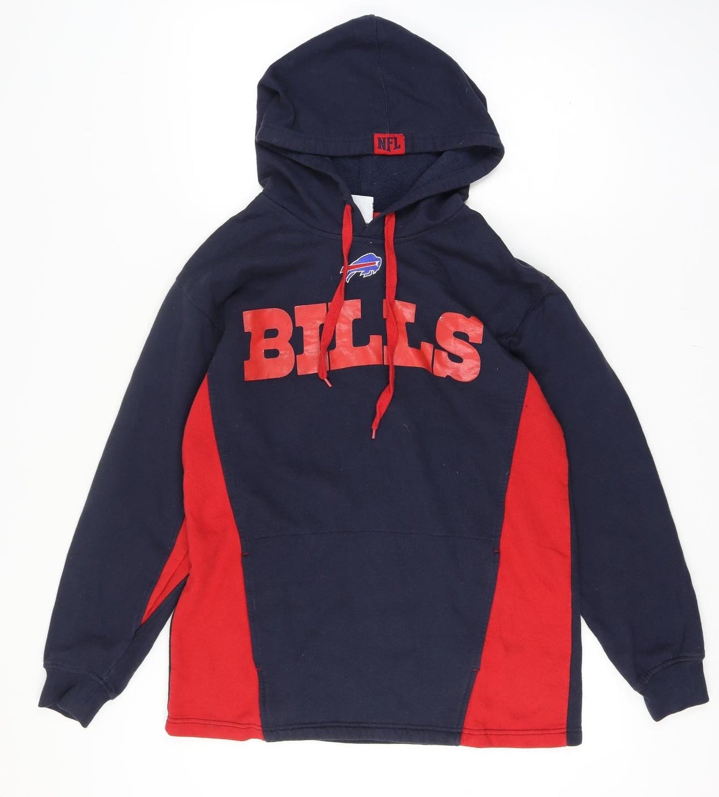 NFL Team Apparel Men's Blue Red BILLS Pullover Hoodie Size XL