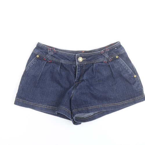 EN-MI Women's Blue Denim Shorts Size 10 Mid Rise Casual Stretch