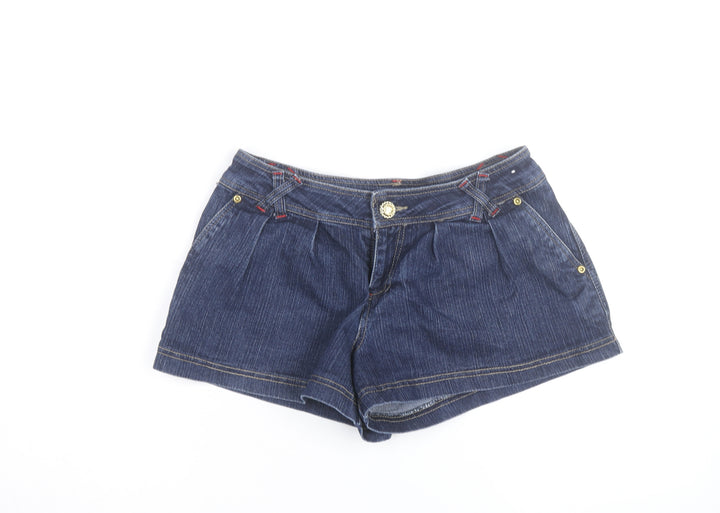 EN-MI Women's Blue Denim Shorts Size 10 Mid Rise Casual Stretch