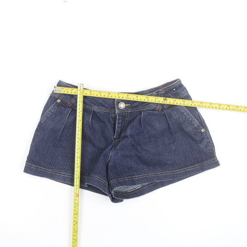 EN-MI Women's Blue Denim Shorts Size 10 Mid Rise Casual Stretch