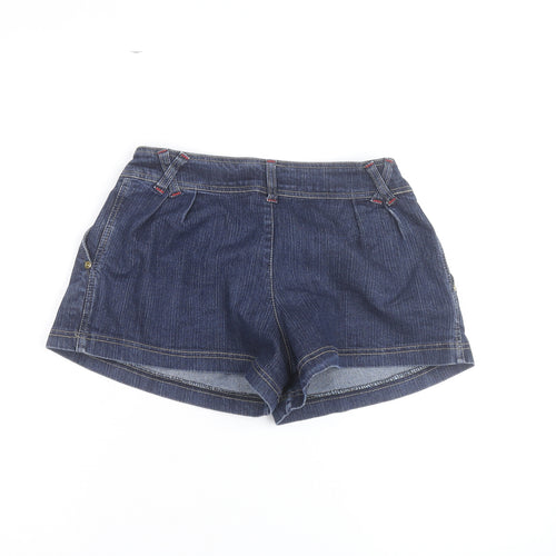 EN-MI Women's Blue Denim Shorts Size 10 Mid Rise Casual Stretch