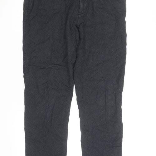 H&M Men’s Black Slim Fit Chino Trousers Size L 34W Casual Cotton