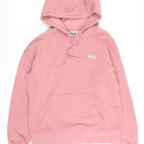 FILA Men's Pink Pullover Hoodie Size M Hooded Sweatshirt
