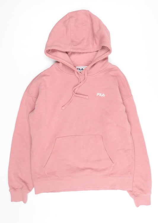 FILA Men's Pink Pullover Hoodie Size M Hooded Sweatshirt