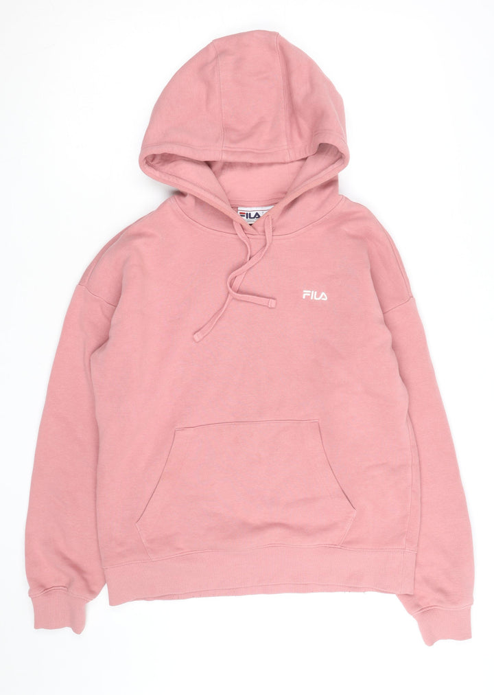 FILA Men's Pink Pullover Hoodie Size M Hooded Sweatshirt