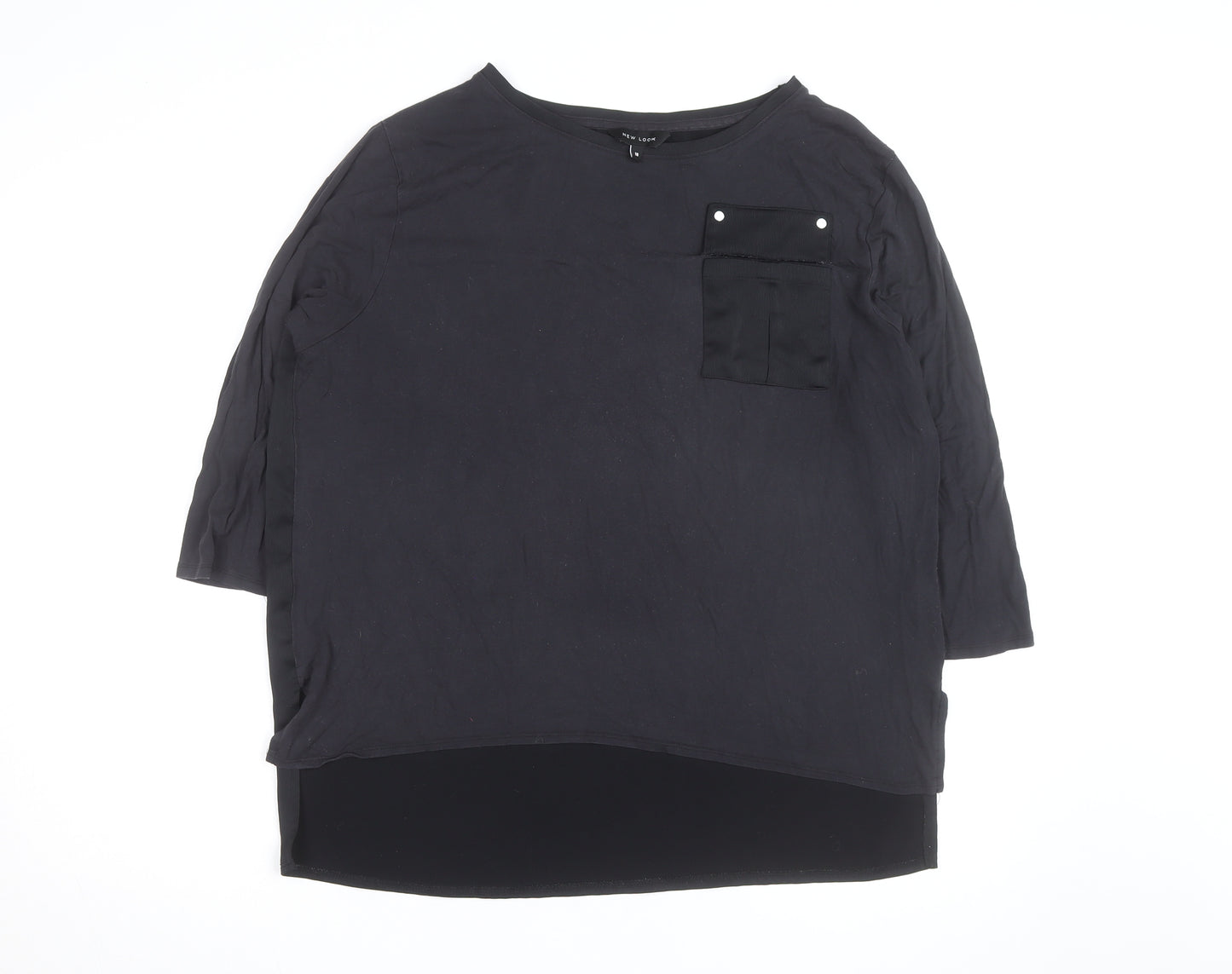 New Look Women’s Black Size 18 3/4 Sleeve Basic Blouse