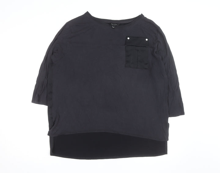 New Look Women’s Black Size 18 3/4 Sleeve Basic Blouse