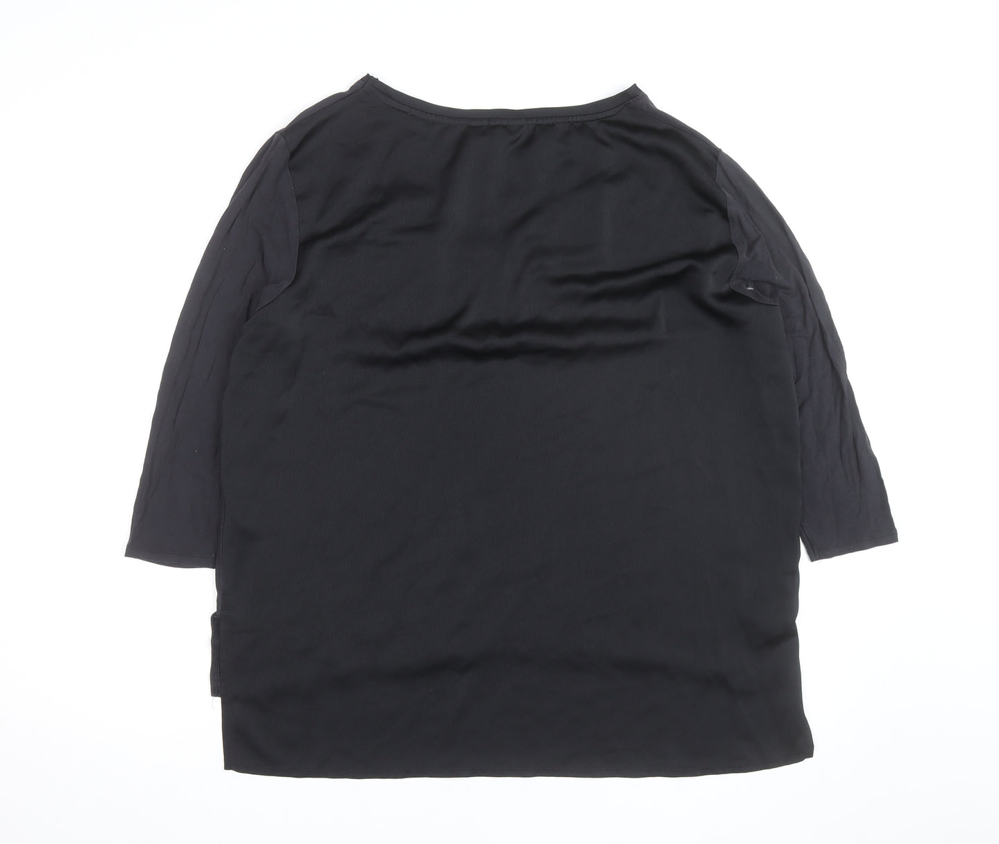 New Look Women’s Black Size 18 3/4 Sleeve Basic Blouse
