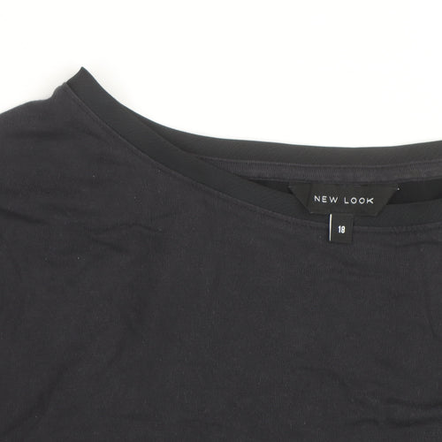New Look Women’s Black Size 18 3/4 Sleeve Basic Blouse