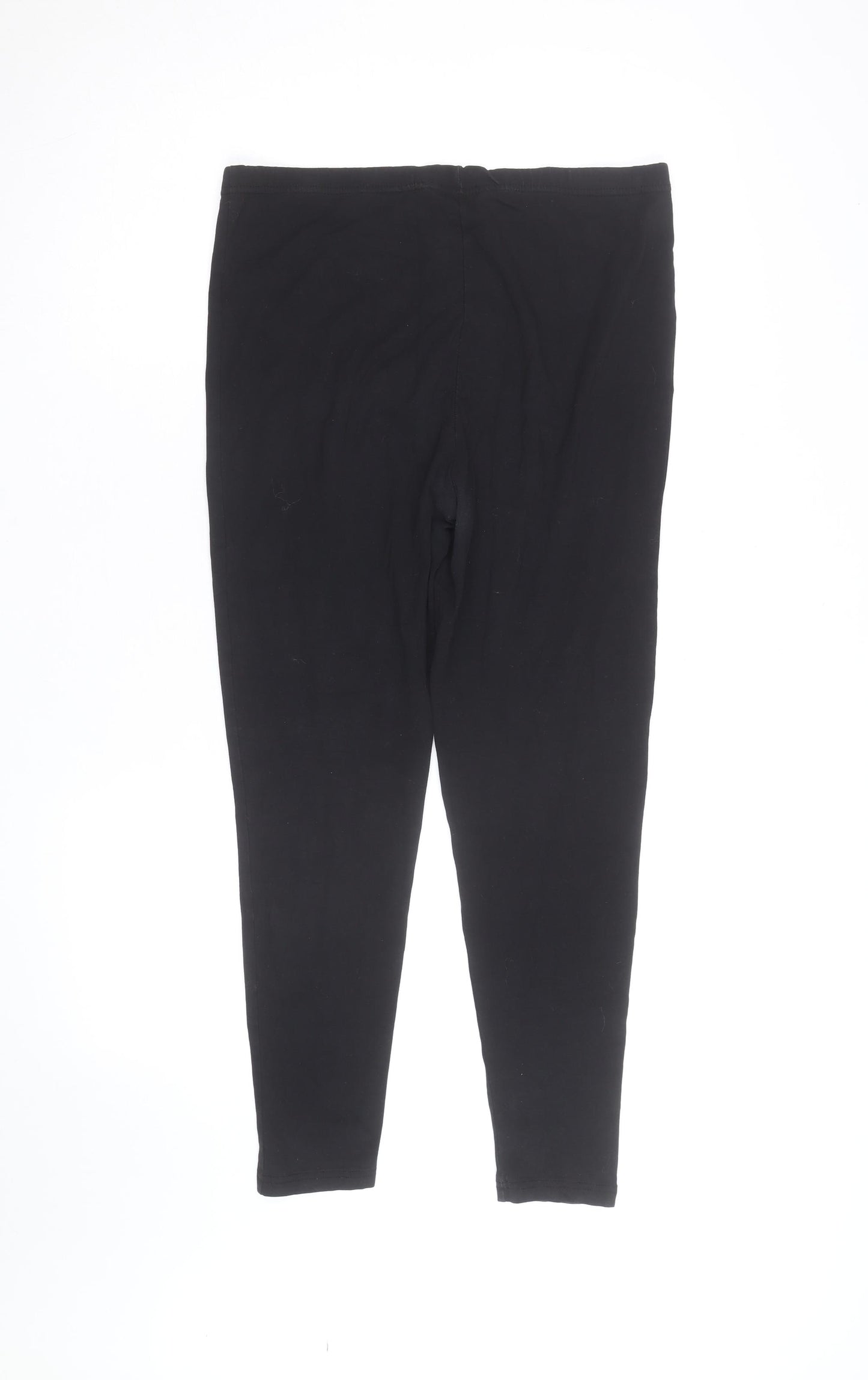 Lipsy Women’s Black Jersey Leggings Size 16 Cotton Stretch