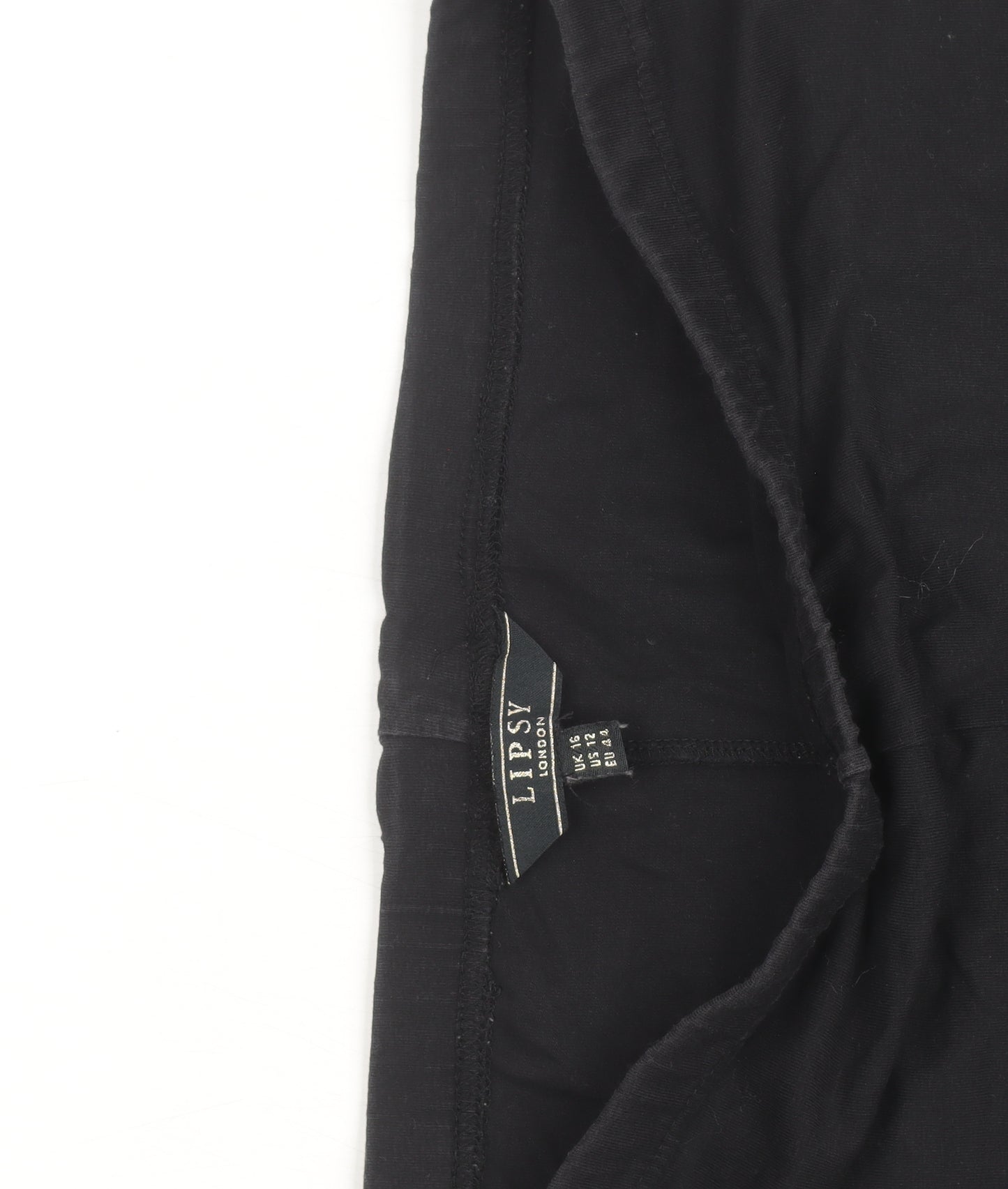 Lipsy Women’s Black Jersey Leggings Size 16 Cotton Stretch