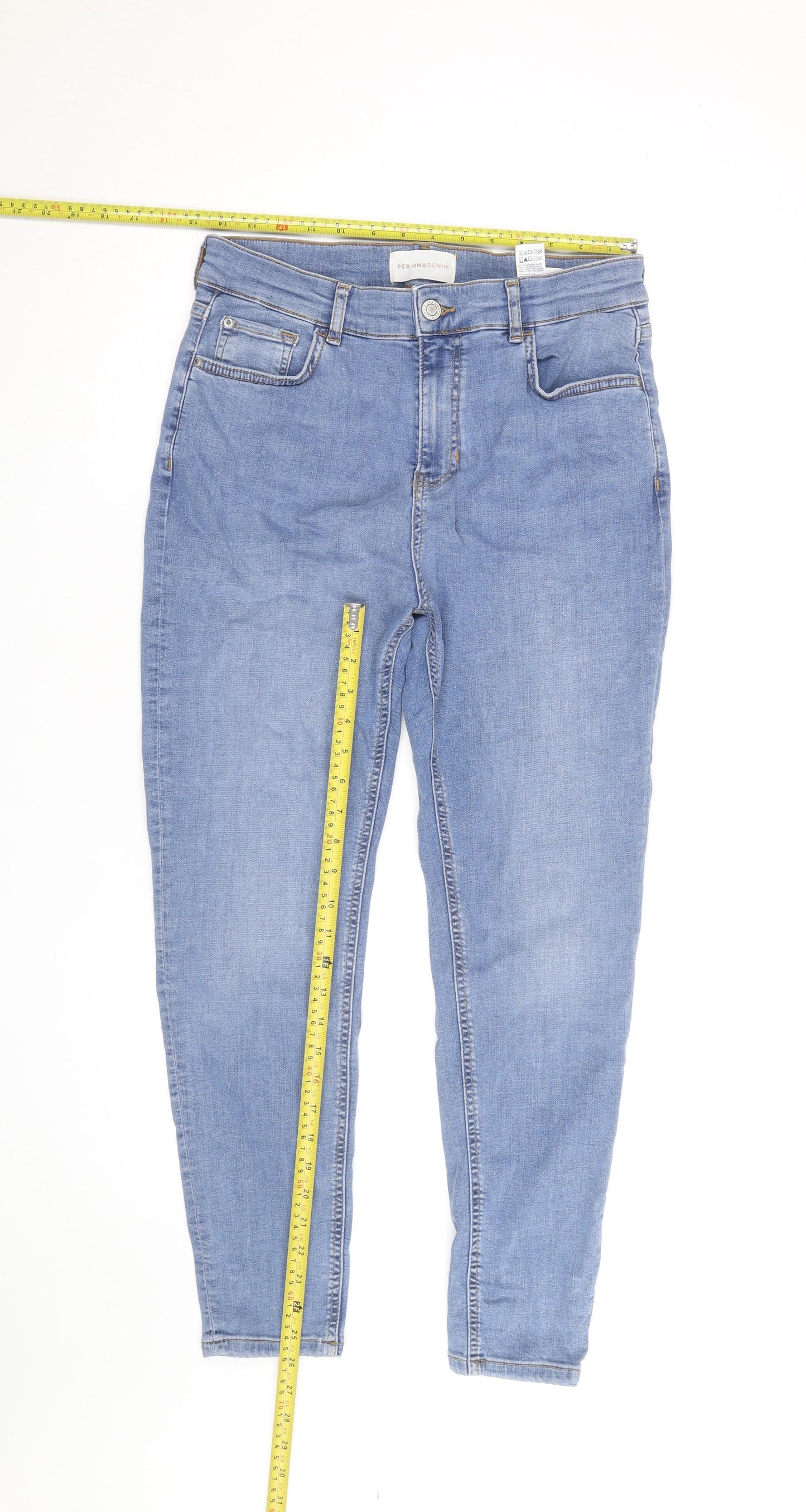 Marks and Spencer Per Una Denim Women's Blue Skinny Jeans Size 14 Short