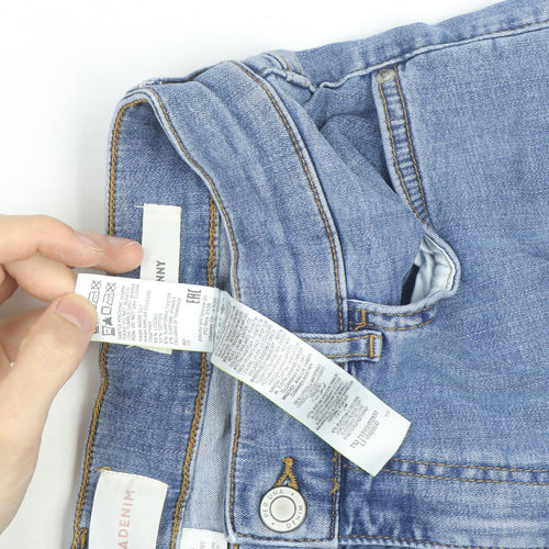 Marks and Spencer Per Una Denim Women's Blue Skinny Jeans Size 14 Short