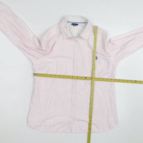 U.S. Polo Assn. Men's Pink Long Sleeve Button-Up Shirt Size L