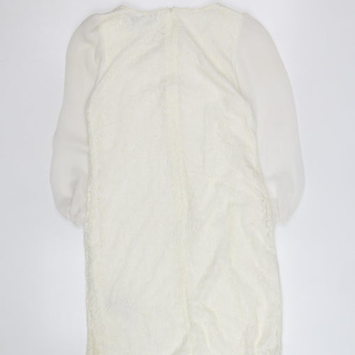 ASOS Tall Women’s Ivory Lace Tunic Blouse Size 10 Long Sleeve