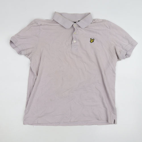 Lyle & Scott Men’s Grey Cotton Polo Shirt XL Classic Fit