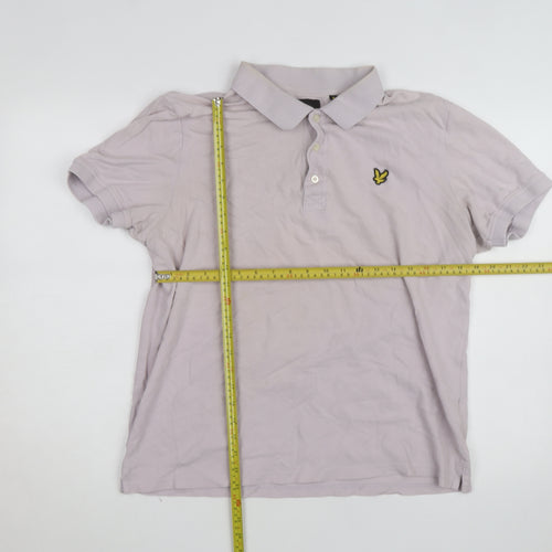 Lyle & Scott Men’s Grey Cotton Polo Shirt XL Classic Fit
