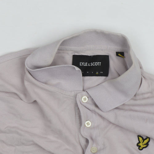 Lyle & Scott Men’s Grey Cotton Polo Shirt XL Classic Fit