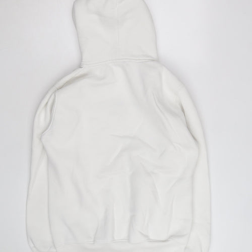 Tommy Hilfiger Men’s White 2XL Pullover Hoodie Embroidered Fleece