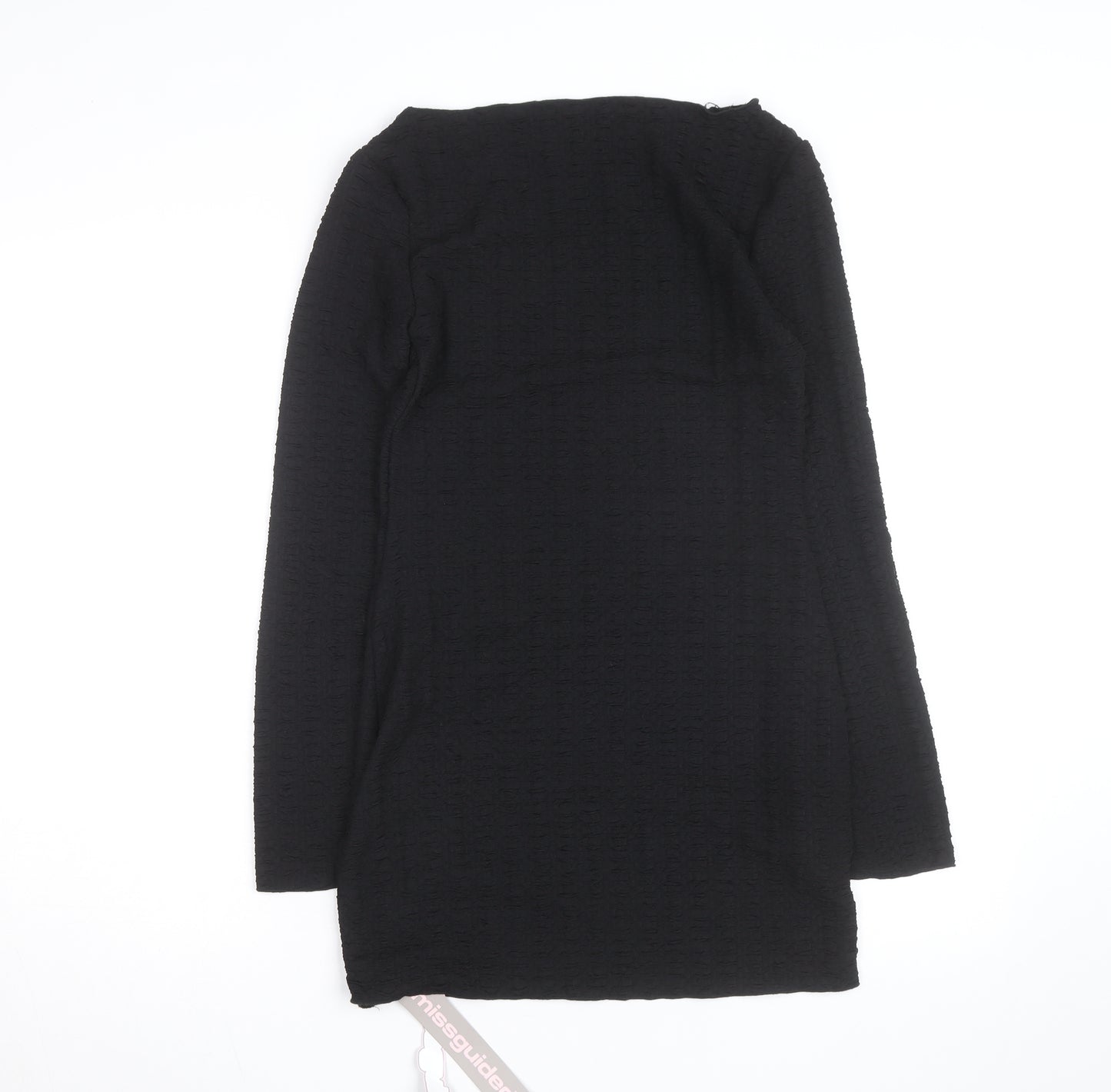 Missguided Women’s Black Long Sleeve Bodycon Short Dress Size M