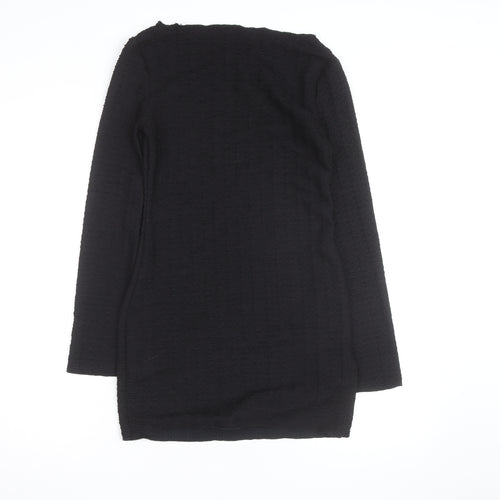 Missguided Women’s Black Long Sleeve Bodycon Short Dress Size M