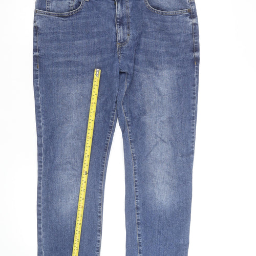 F&F Men's Blue Slim Fit Straight Denim Jeans 34W 30L