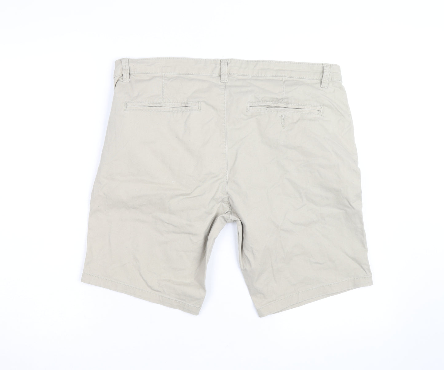 Peacocks Men's Beige Chino Shorts W34 Regular Fit Casual