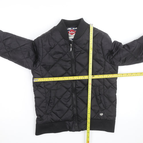 Lee Cooper Women's Black Quilted Bomber Jacket Size 8