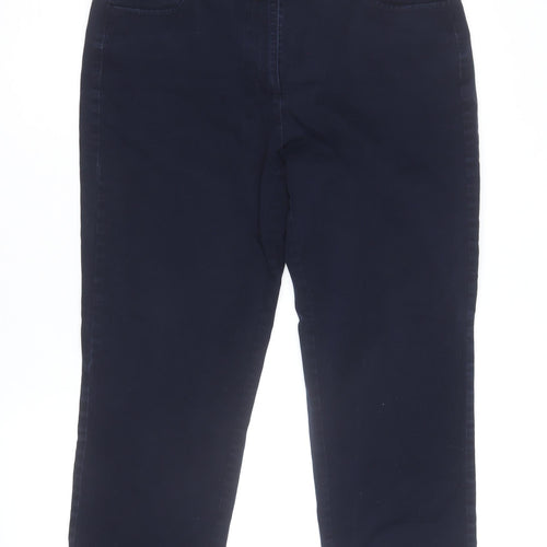 Marks and Spencer Women's Blue Slim Chino Trousers Size 16