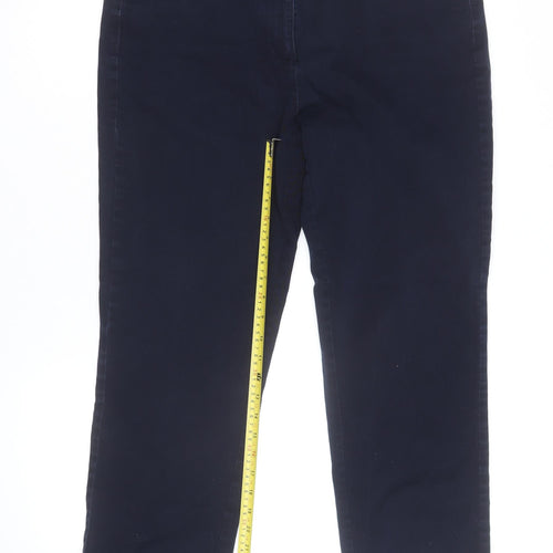Marks and Spencer Women's Blue Slim Chino Trousers Size 16