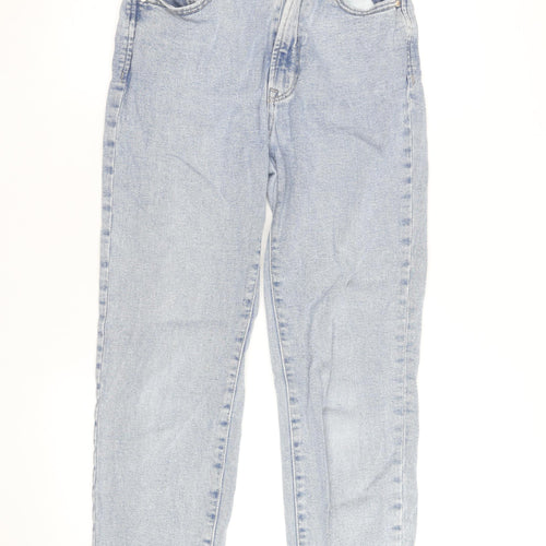 Stradivarius Women’s Blue Mom Jeans Size 12 High Rise Denim