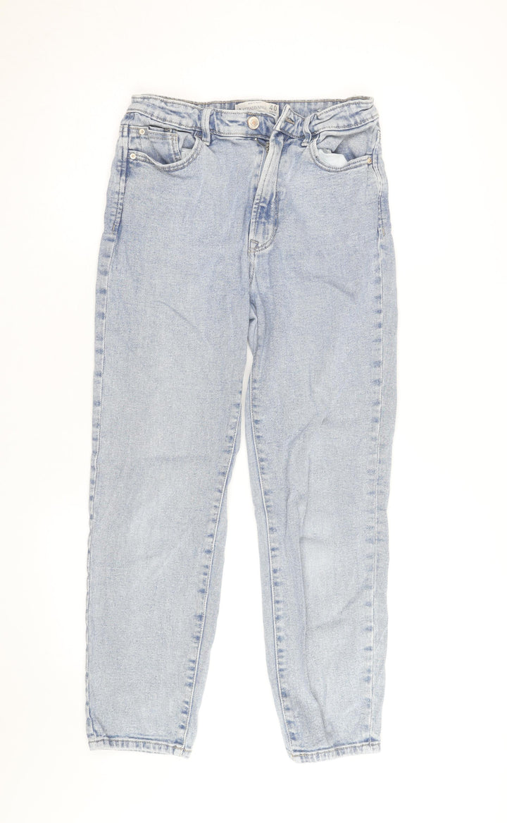 Stradivarius Women’s Blue Mom Jeans Size 12 High Rise Denim
