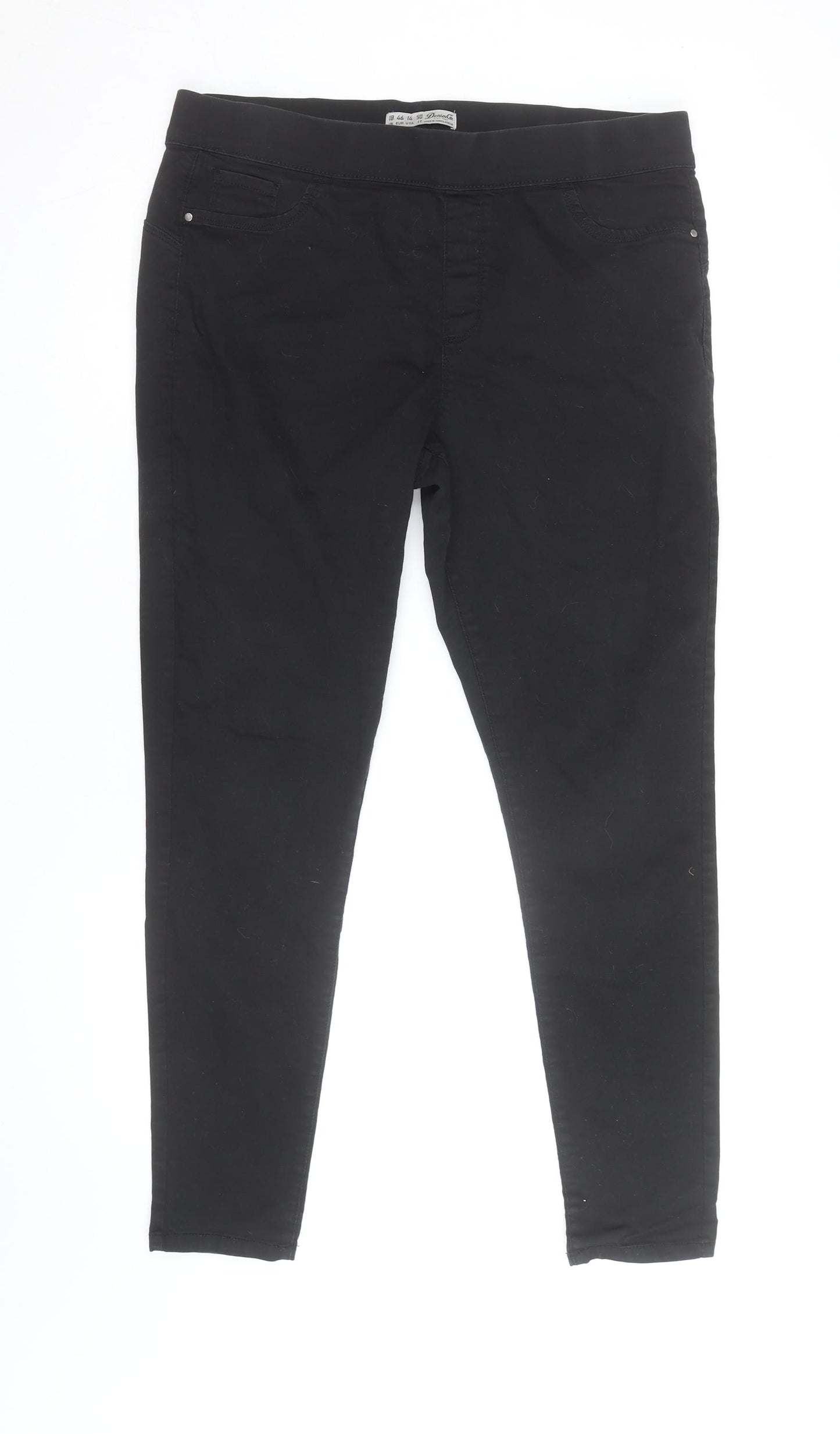 Denim & Co. Women's Black Jegging Trousers Size 18 Elastic Waist