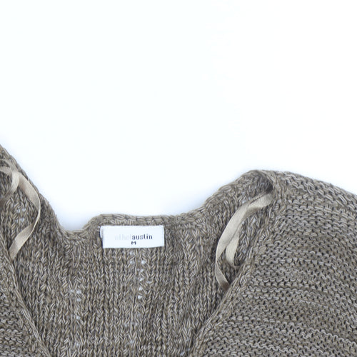 Ethel Austin Women’s Beige V-Neck Knit Cardigan Medium