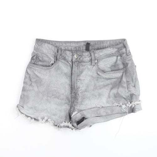 H&M Divided Women's Grey Denim Cut-Off Shorts Size 12