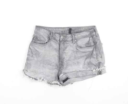 H&M Divided Women's Grey Denim Cut-Off Shorts Size 12
